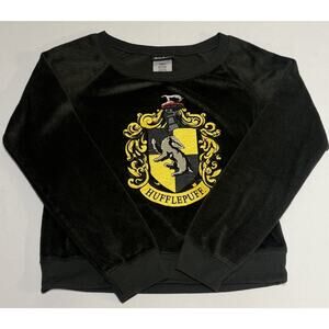 Harry Potter Hufflepuff Pjammy Sweater Women’s SZ S Emblem Soft Crew Neck Logo